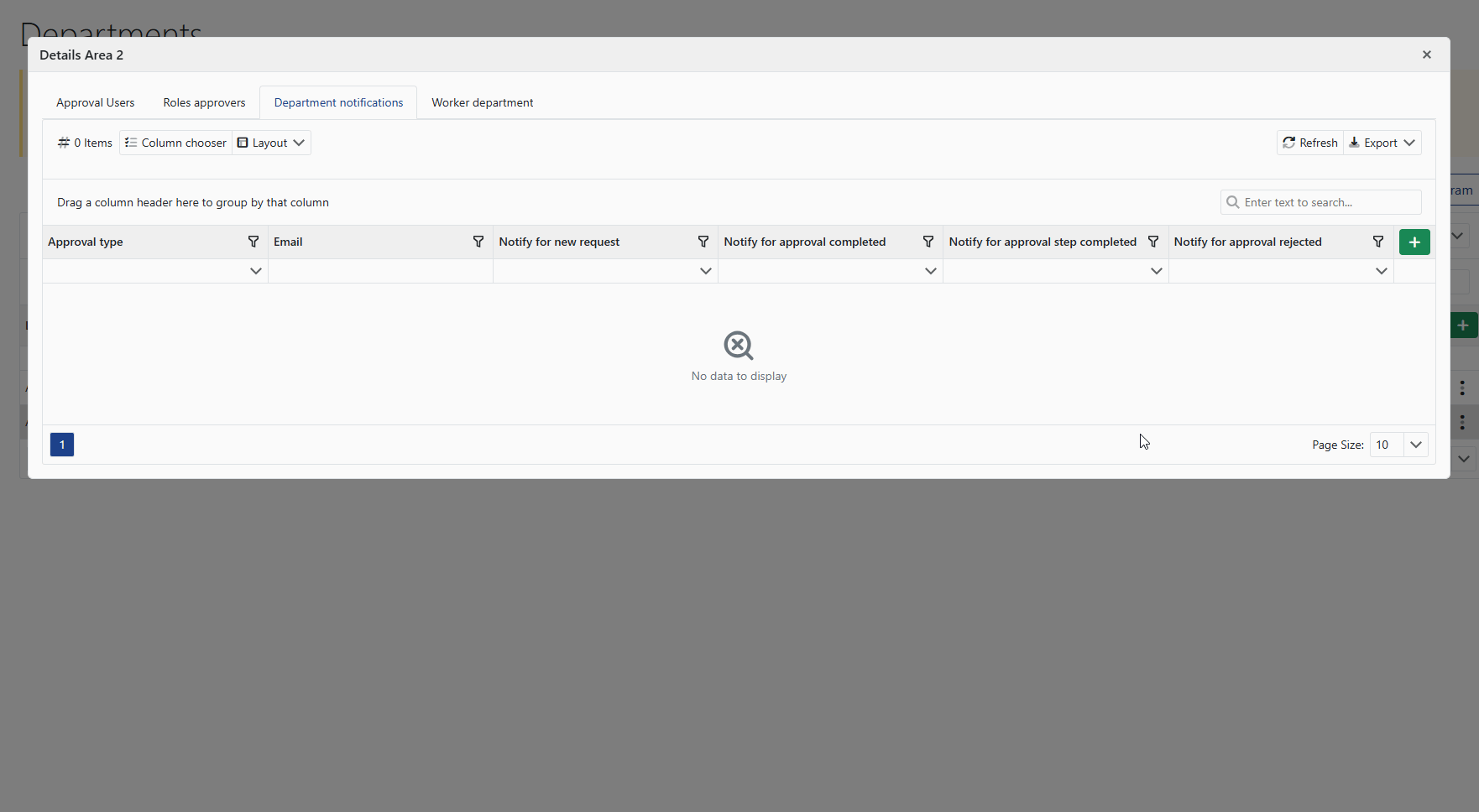 Departments Notifications