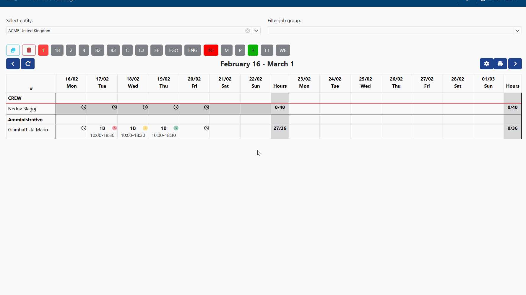 Manual Insert Workshift